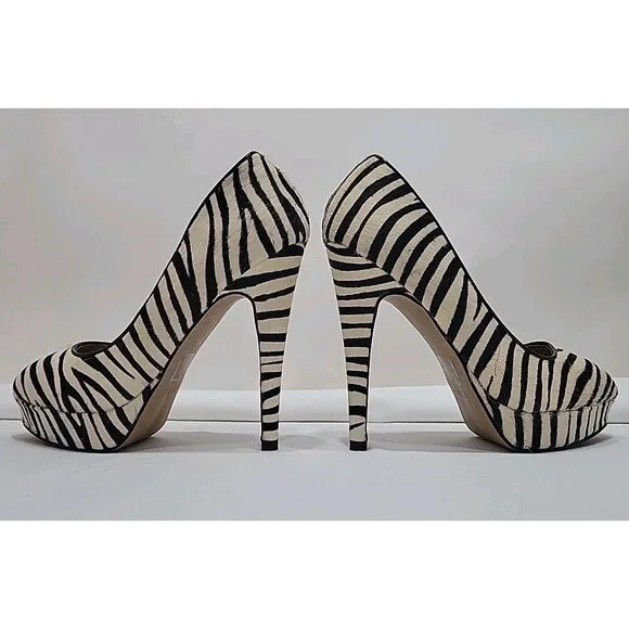 ALDO Jonquiere Zebra Print Platform Pumps Stiletto High Heels Women’s Size 7 - Picture 6 of 16
